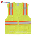 Warnschutz Warnweste ANSI 107 Orange Breathable Mesh Hi Vis Workwear Jacke mit Taschen und Reißverschluss